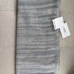 Calvin Klein Silver Knit Scarf